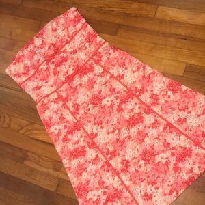 ANN TAYLOR STRAPLESS PINK WATERCOLOR DRESS NWT